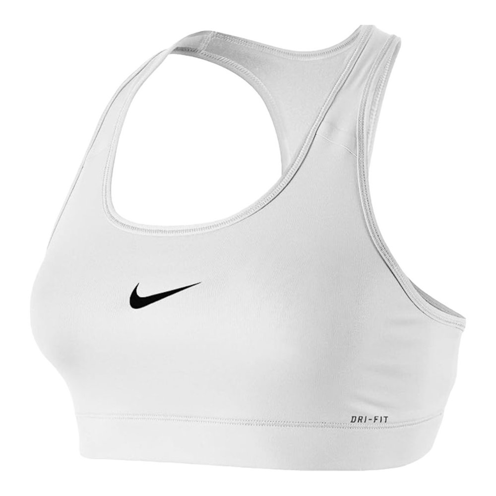 Nike Victory Compression Racerback Sports Bra - L - White - Dri Fit -